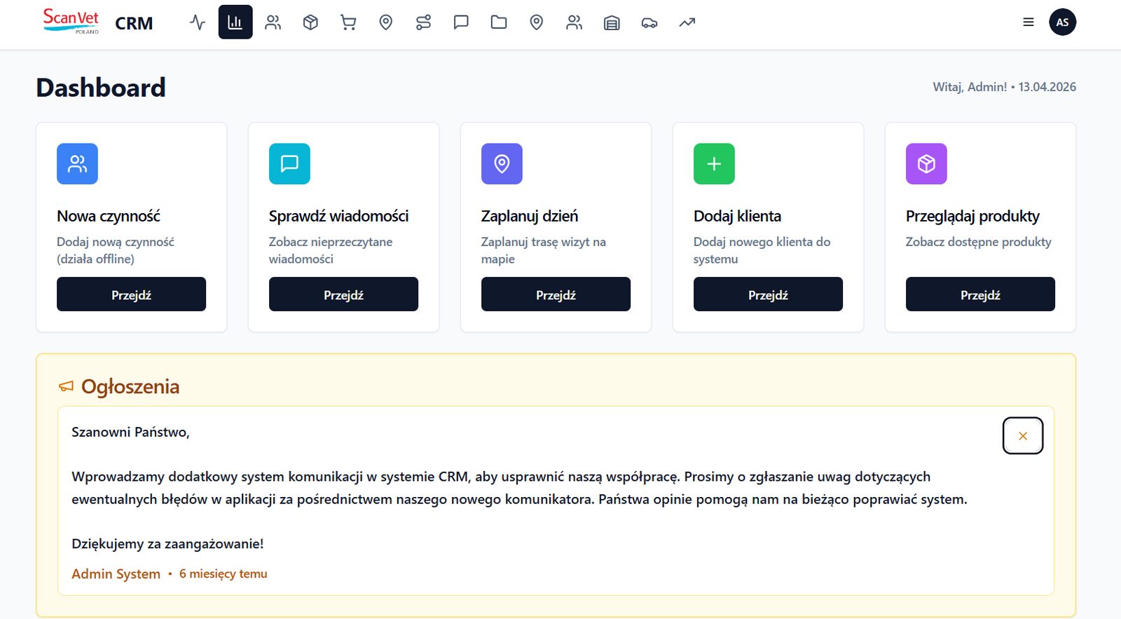 Scanvet CRM